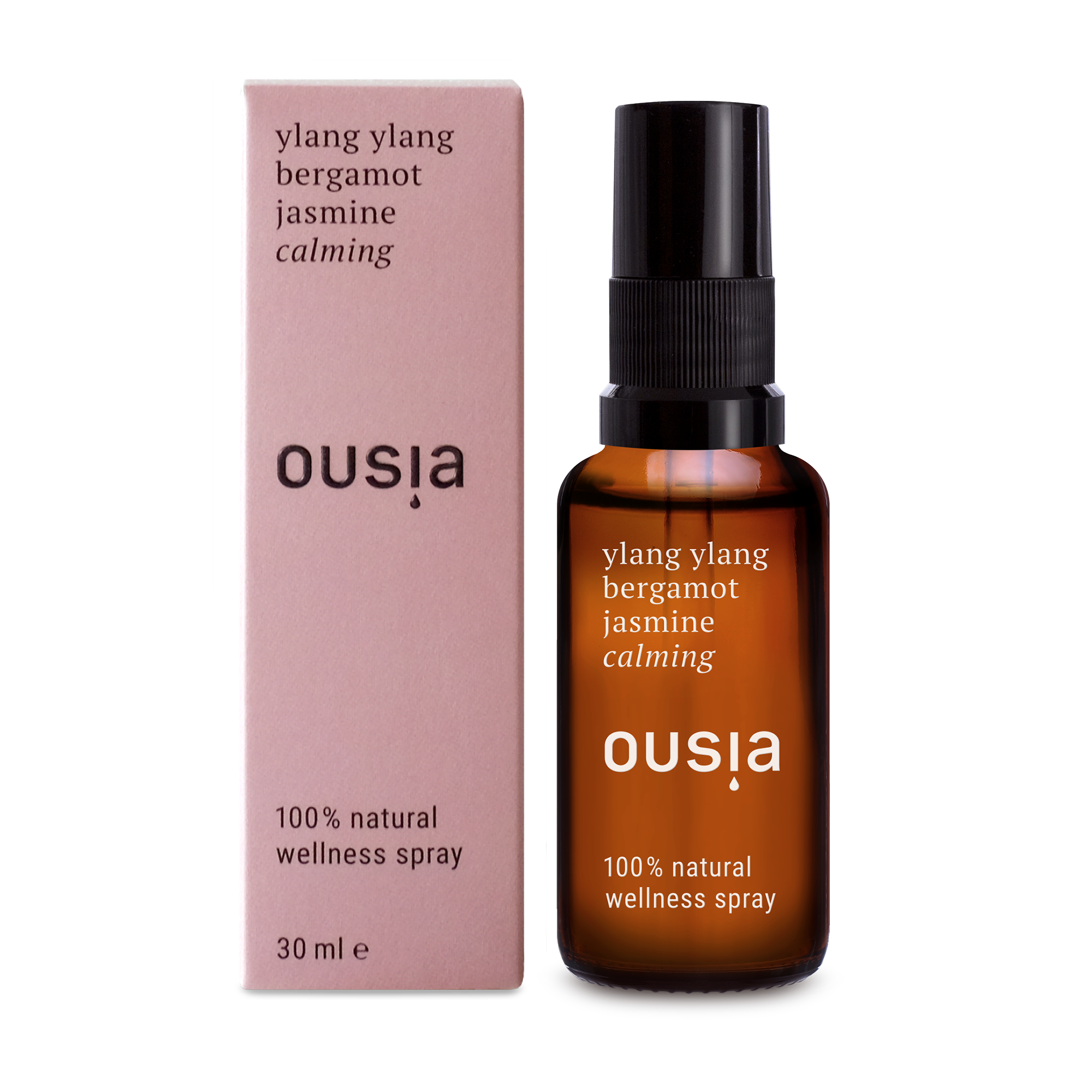 Sanftes beruhigendes Duftspray mit Bergamotte, Jasmin, Ylang Ylang und Mandarine von Ousia